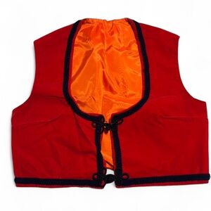 Vintage Handmade Red Bavarian Vest